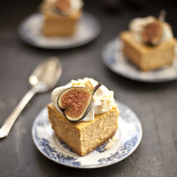 Thumbnail image for Pumpkin Cheesecake with Almond Crunch and Amaretto Cream